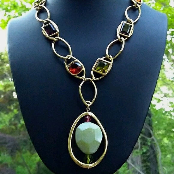 VHTF Swarovski REAL Gemstone Drop Station Çrystal - Picture 4 of 16